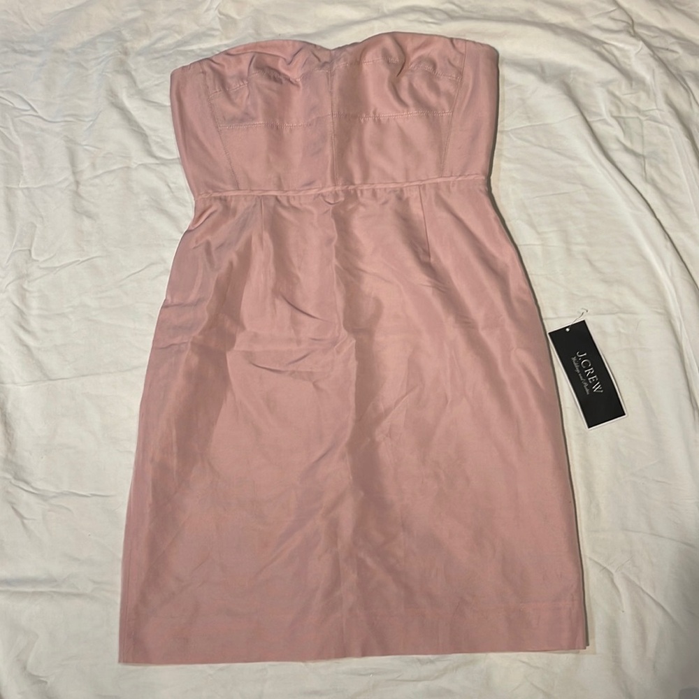 J CREW Rory Strapless Pink Dress NWT- Cocktail Wedding Formal- size 8
